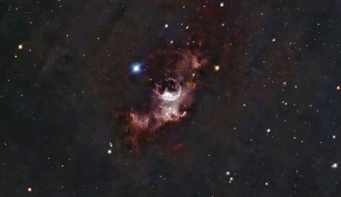 The Bubble Nebula — NGC 7635 in Cassiopeia, Celestron Origin